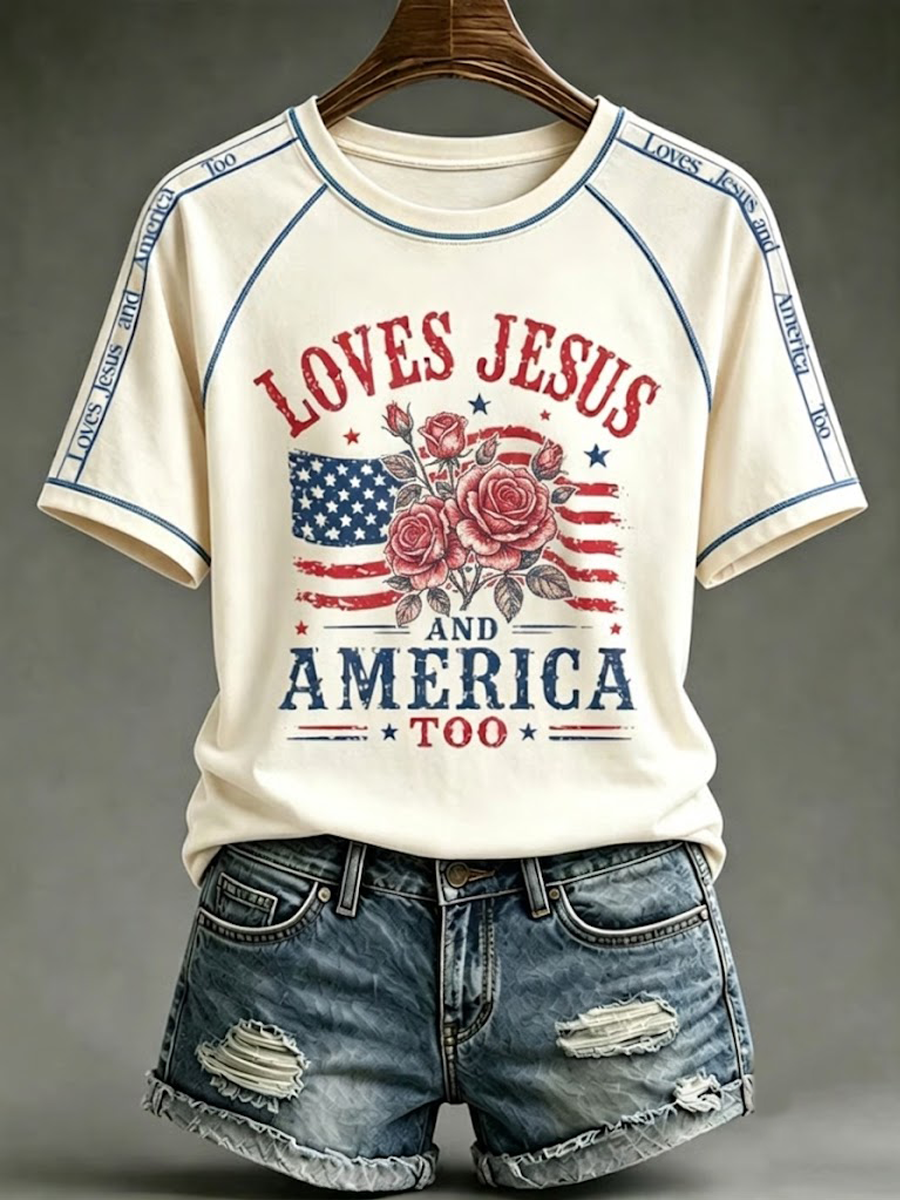 Women'S 250Th Anniversary Printed Casual T-Shirt