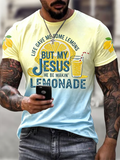 Men's Summer Jesus Printed T-shirt