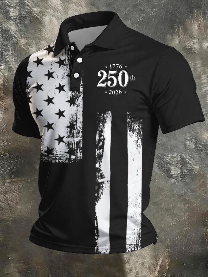 Men's America Flag Printed T-Shirt