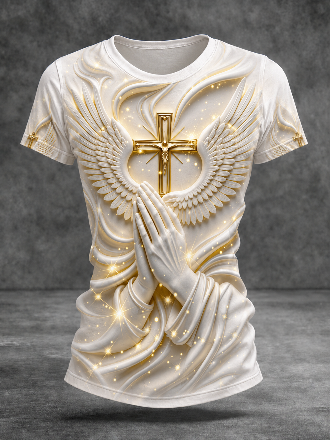 Women'S Faith Cross Round Neck T-Shirt