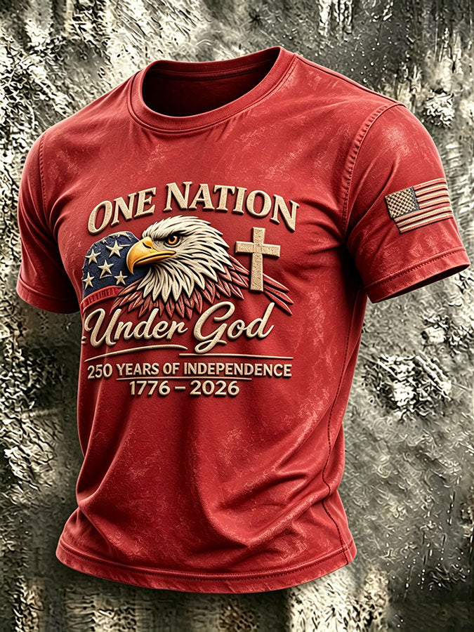 Men's America Flag Print T-shirt