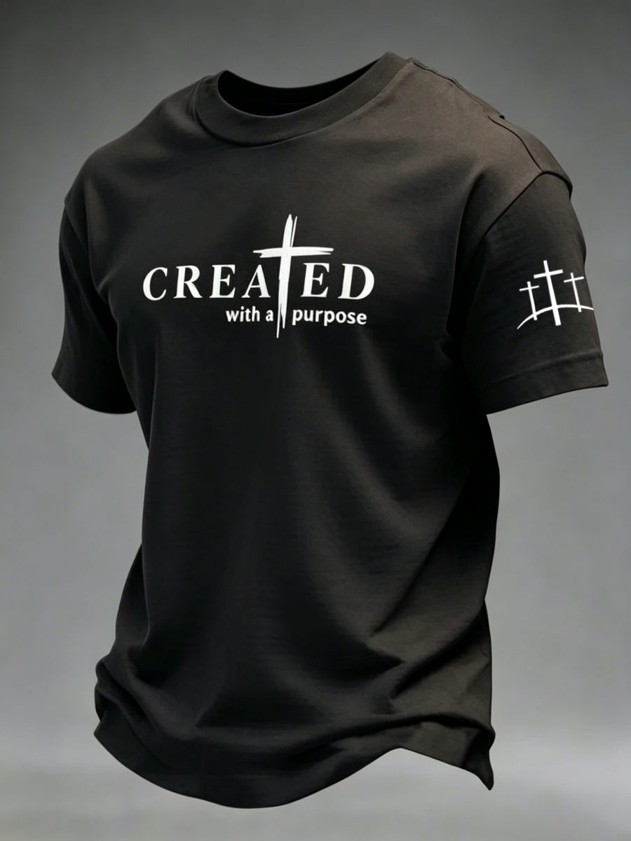 Men's Created With A Purpose Faith Print T-Shirt