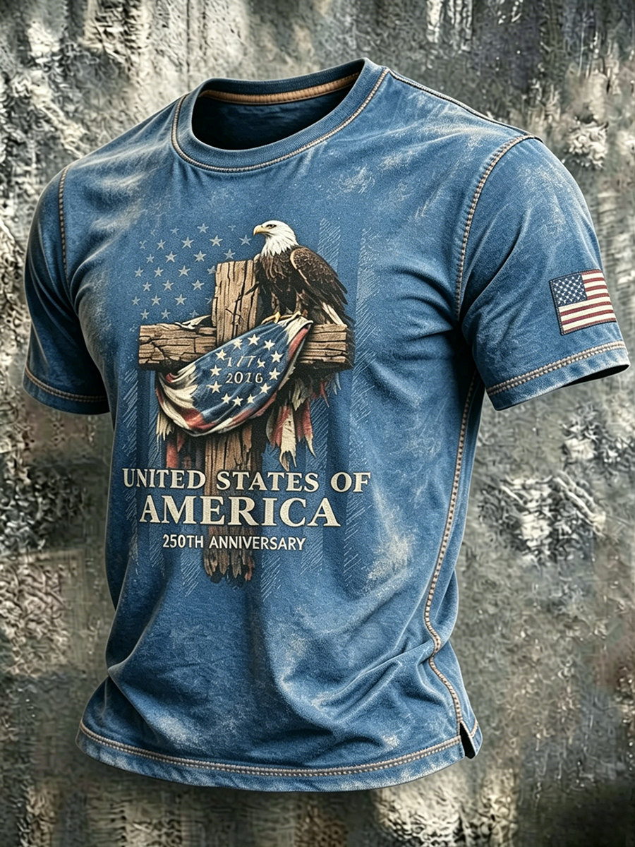 250Th Anniversary Commemorative Faith Printed Round Neck T-Shirt In The United States
