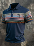 Men'S Cross Printed Polo Shirt