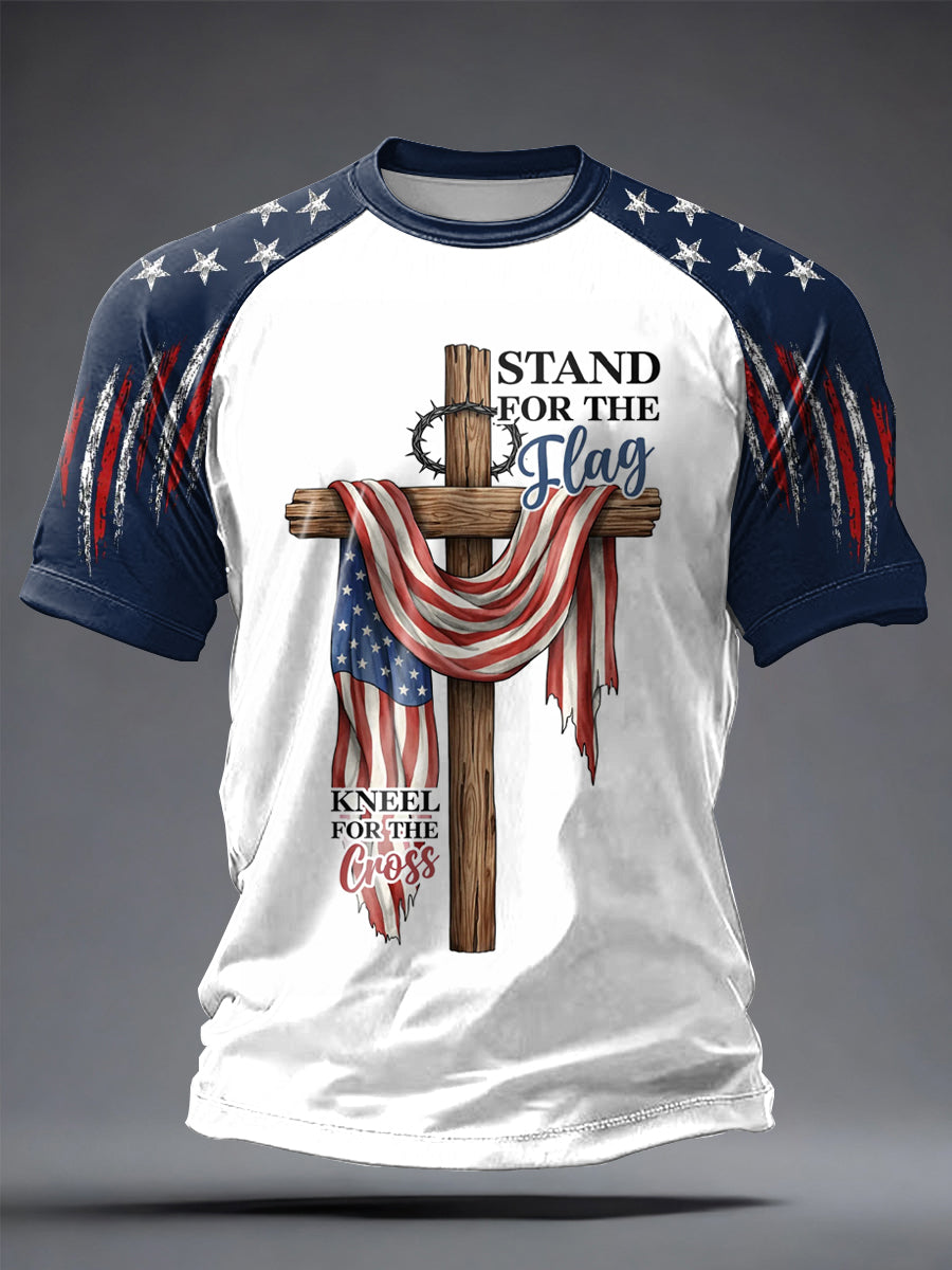 Men'S Faith Printed Casual Short Sleeved T-Shirt