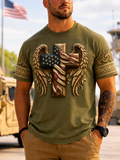 Men'S Faith Cross Printed Printed Casual T-Shirt