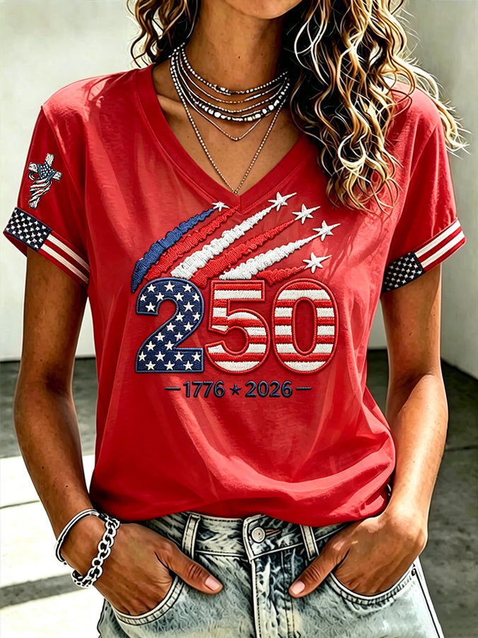 Women's 250th Anniversary Printed Casual T-shirt