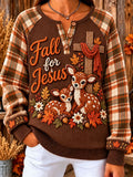 Ladies' Autumn Animal Pattern Casual Top