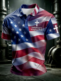 Men's Christian Father's Day gift printed polo