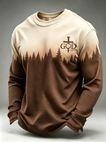 Faith Cross Gradient Printed Waffle Long Sleeve Top