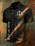 Men'S Faith Printed Casual Collar Shirt