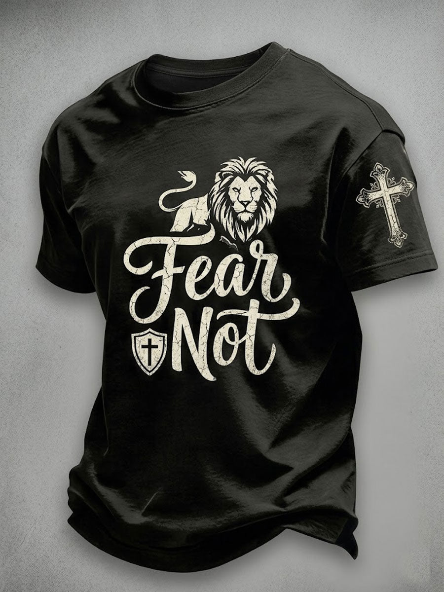 Men'S Faith Print Casual Top