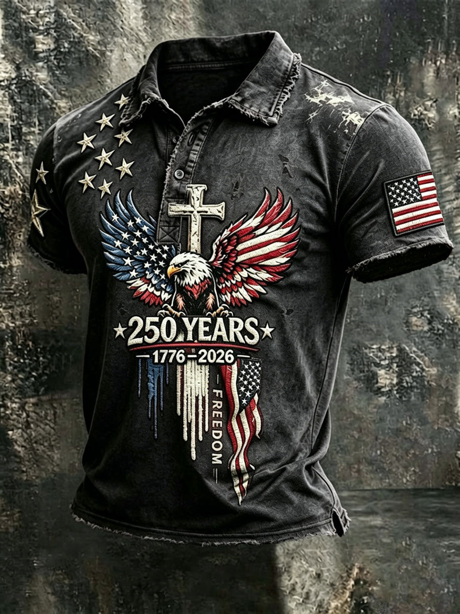 Men'S 250Th Anniversary Cross Faith Retro Polo Shirt In The United States