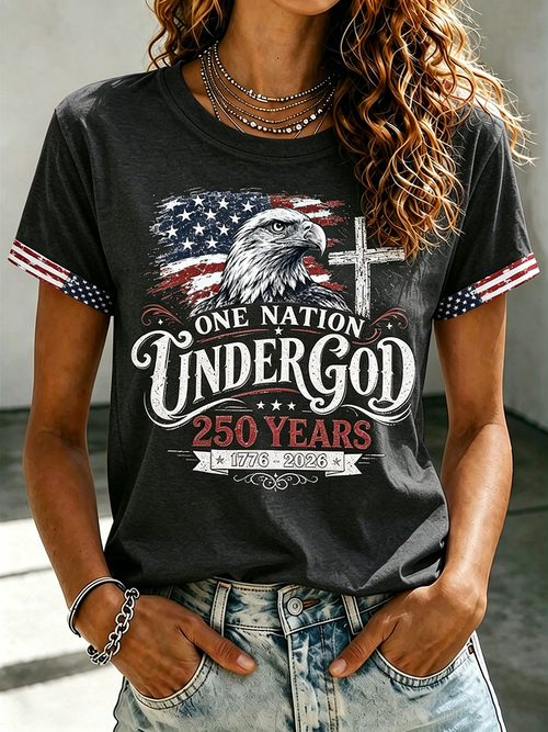 250Th Anniversary Faith Commemorative Printed Casual T-Shirt In The United States
