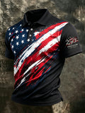 American Flag 250th Anniversary Printed Polo Shirt