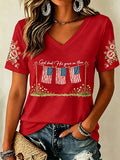 Women'S God Shed His Grace On Thee Print Printed T-Shirt