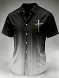 Men's Faith Cross Printed Casual Shirt