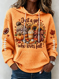 Women'S Just A Girl Who Loves Fall Football Hoodie