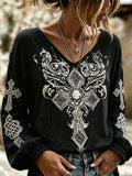 Retro Viking Style faith Printed Women'S Shirt