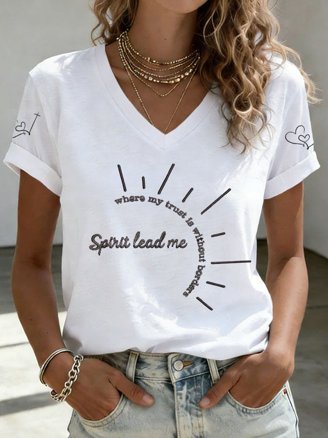 Women'S Faith Print Printed T-Shirt