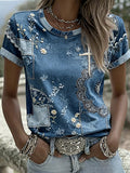 Women'S Flower Faith Printed T-Shirt