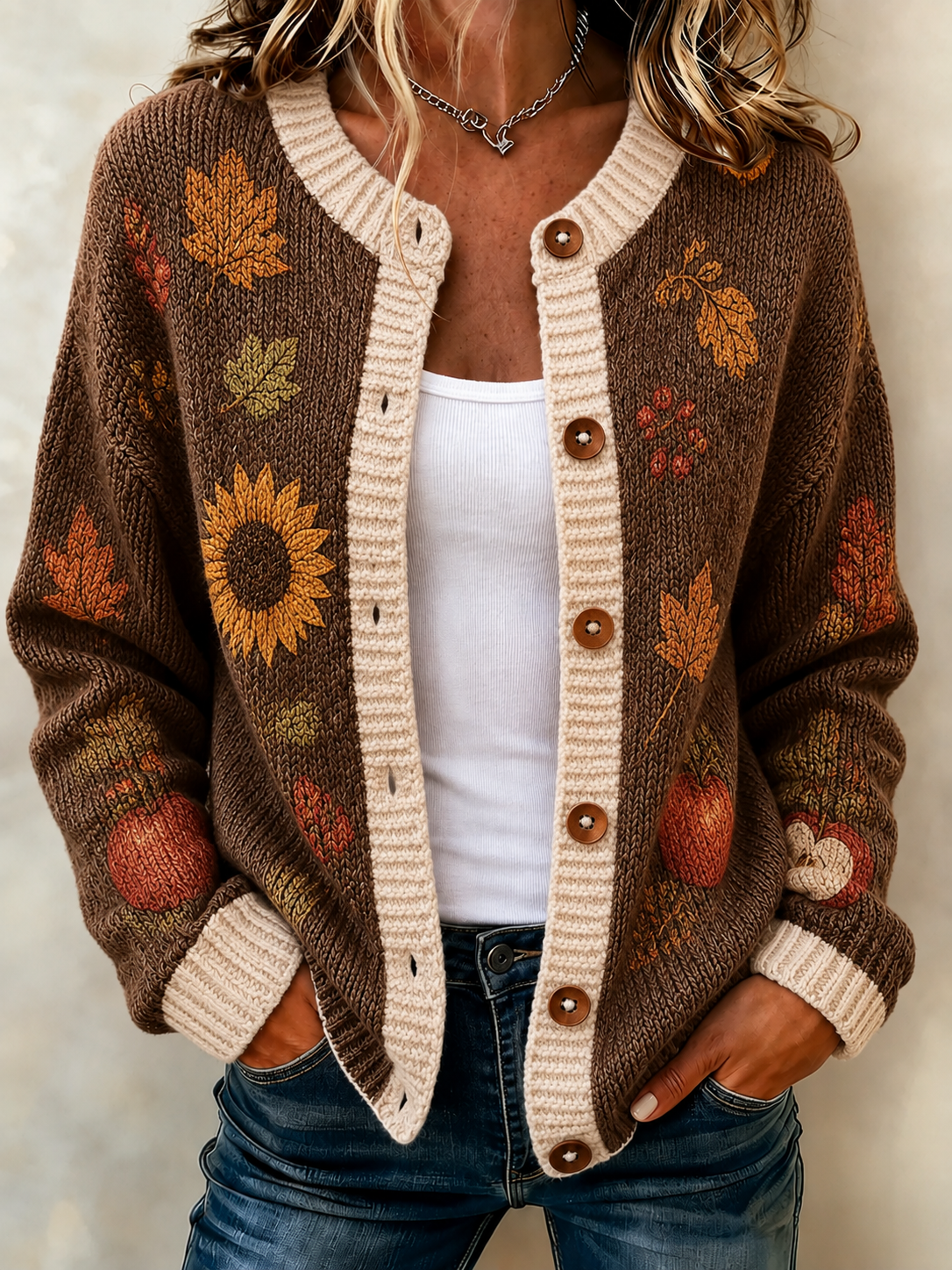 Women's Casual Autumn Woolen Cardigan