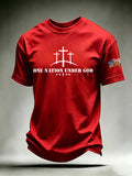 Men's America Flag Print Short Sleeve T-Shirt