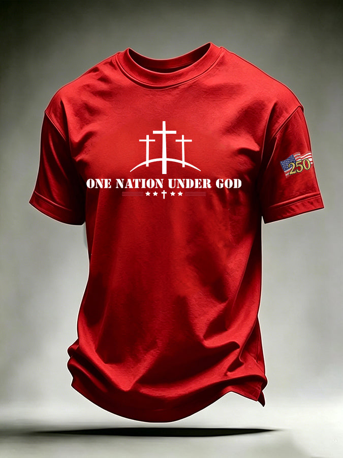 Men's America Flag Print Short Sleeve T-Shirt