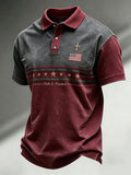 Men's Faith Cross Printed Polo Shirt