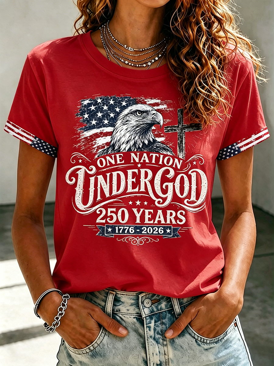 250Th Anniversary Faith Commemorative Printed Casual T-Shirt In The United States