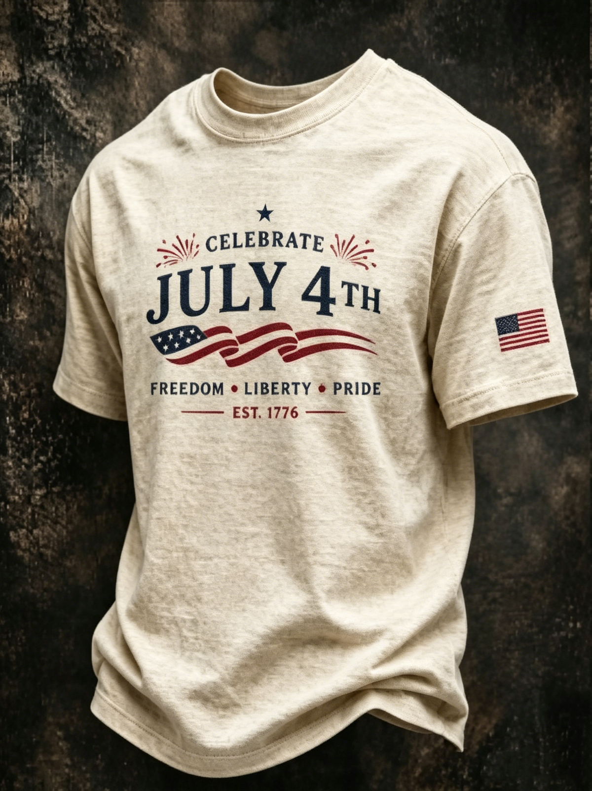 Men'S Independence Day Printed Printed Casual T-Shirt