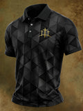 Men's Faith Cross Printed Polo Shirt