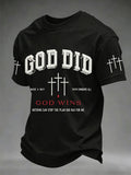 Men'S Faith Print Casual Top