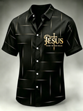 Men's Faith Cross Printed Casual Shirt