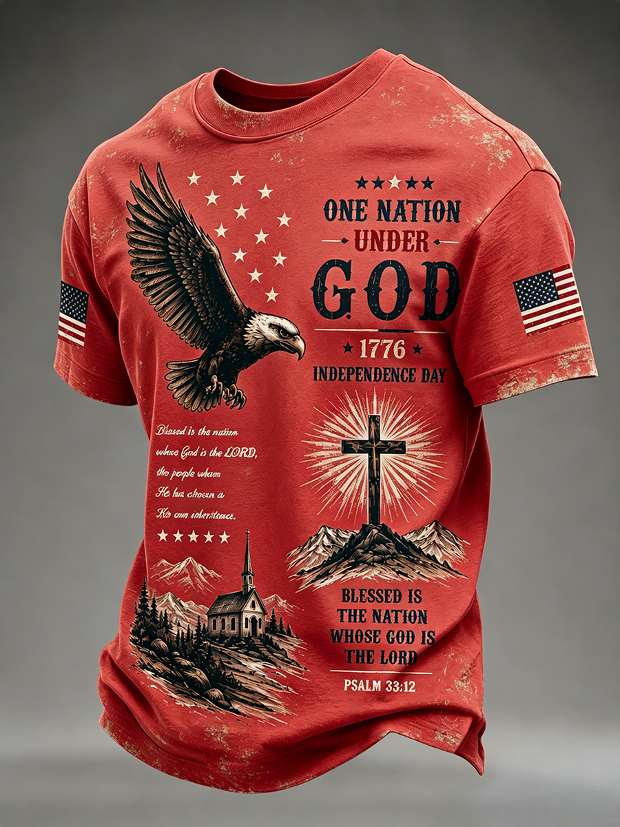 250Th Anniversary Commemorative Faith Printed Round Neck T-Shirt In The United States