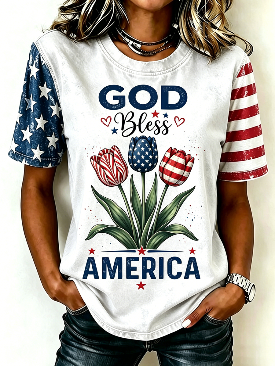 American Women's 250th Anniversary Faith Printed Top