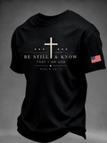 Men'S Faith Cross Printed Casual T-Shirt