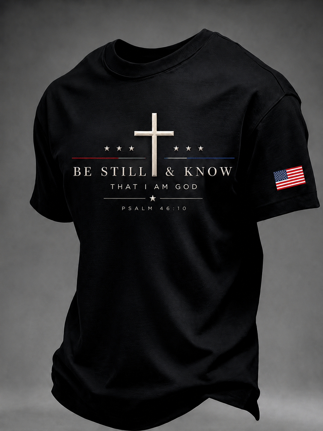 Men'S Faith Cross Printed Casual T-Shirt