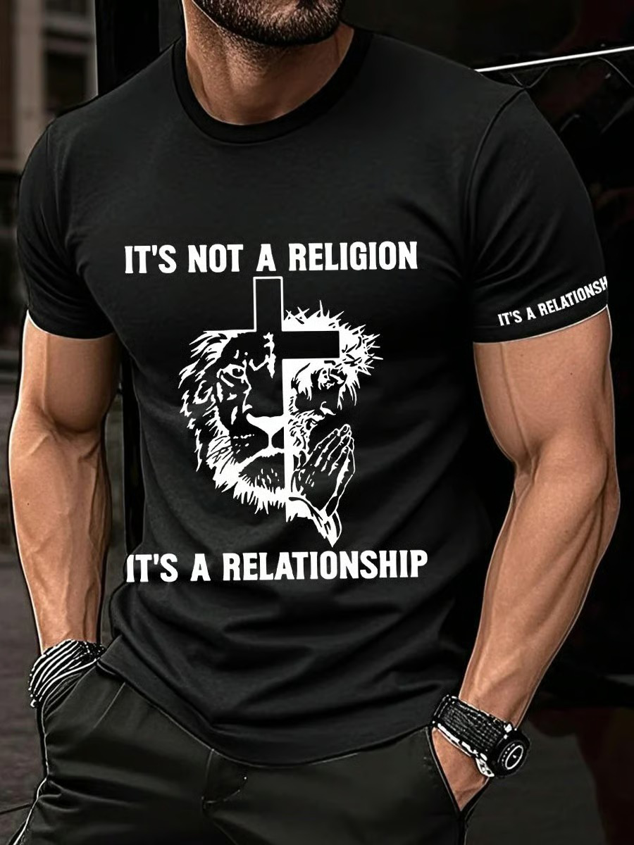 Men'S Faith Print Casual Top