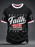 Men's Faith Printed Casual T-shirt