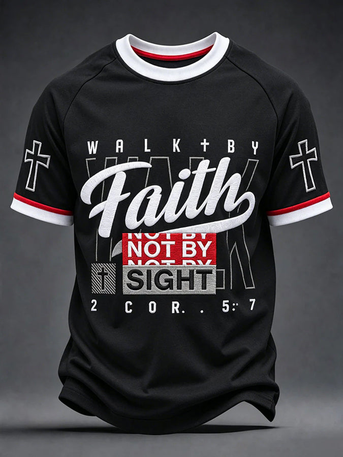 Men's Faith Printed Casual T-shirt