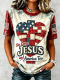 250th Anniversary Faith Printed Top for American Women