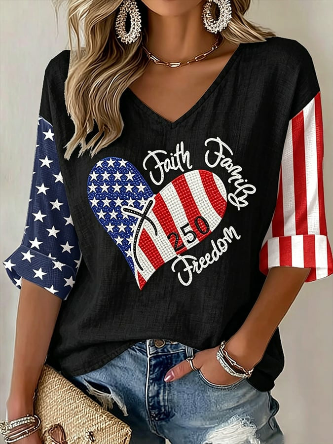 Women'S Flag Faith Printed Vest