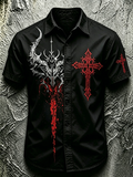 Men's Faith Cross Printed Casual Shirt