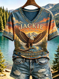 Women'S Eagle Print Short-Sleeve T-Shirt