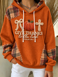 Women Text Letters Long Sleeve Vintage Holiday Spring/Fall Hoodie