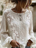 Women'S Casual Floral Faith Print Cotton Linen Top