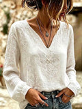 Women's Faith Floral Cotton Linen Top