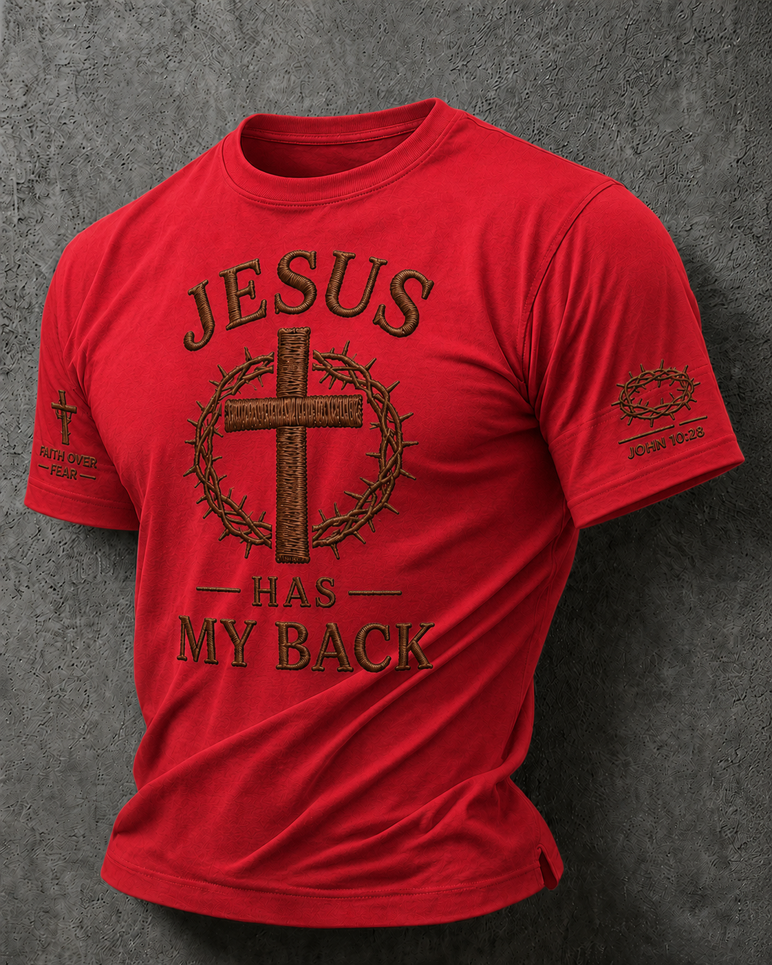 Men'S Faith Themed Printed T-Shirt