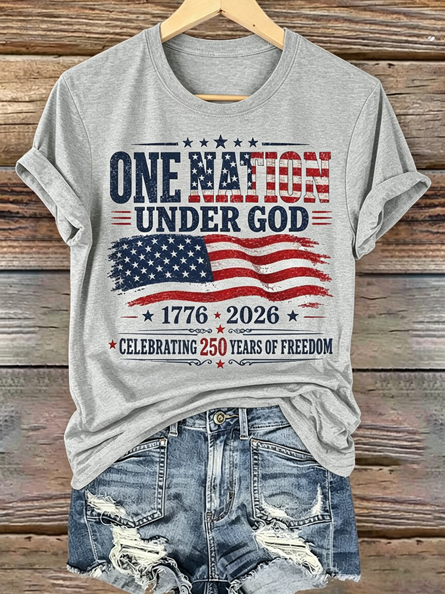 250Th Anniversary Faith Commemorative Printed Round Neck Top In The United States